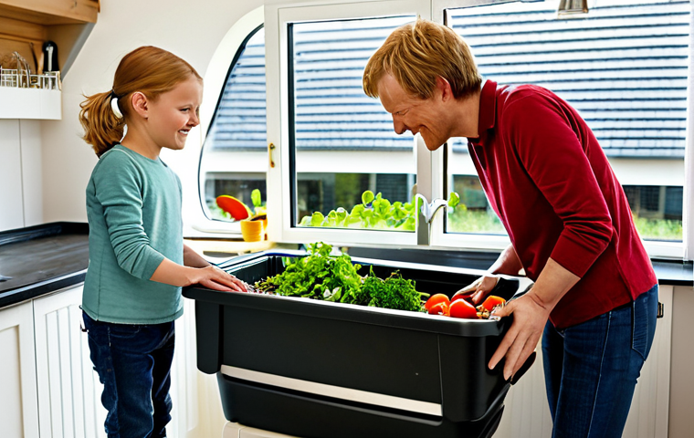 Sustainable Lifestyle**
"A modern Dutch family in a fully-clothed, appropriate attire, preparing a meal with locally sourced vegetables in a bright, eco-friendly kitchen. Solar panels are visible on the roof through the window. Compost bin visible. Safe for work, appropriate content, perfect anatomy, correct proportions, natural pose, well-formed hands, proper finger count, natural body proportions, family-friendly, high quality, professional photography, modest clothing."
**